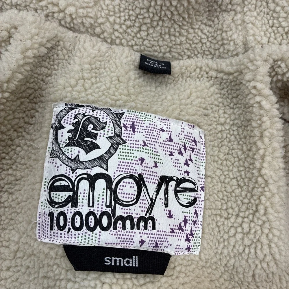 Snowboard Ski Jacket Women's Small Sherpa Lined 10000mm Waterproof Winter Empyre